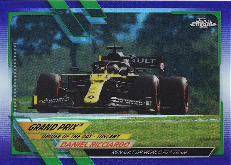 Daniel Ricciardo 2021 Topps Chrome Formula 1 Ract F1 Trading Card #158Ing Purple Green Refractor (Renault Dp World Team) Rare Inser 1