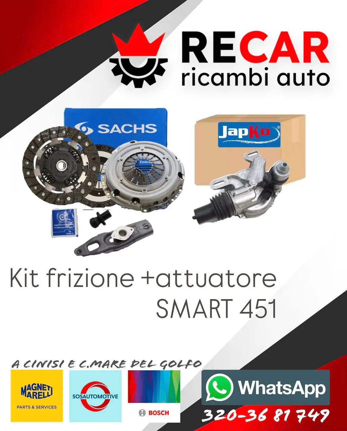 Kit Frizione Con Attuatore Smart 451  3000951097 Cy0502jm 1