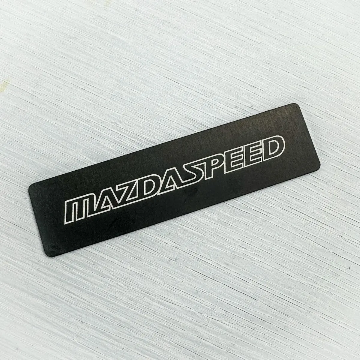 Mazdaspeed Weathertech Floor Mat Logo (Etched Metal) - Universal 1