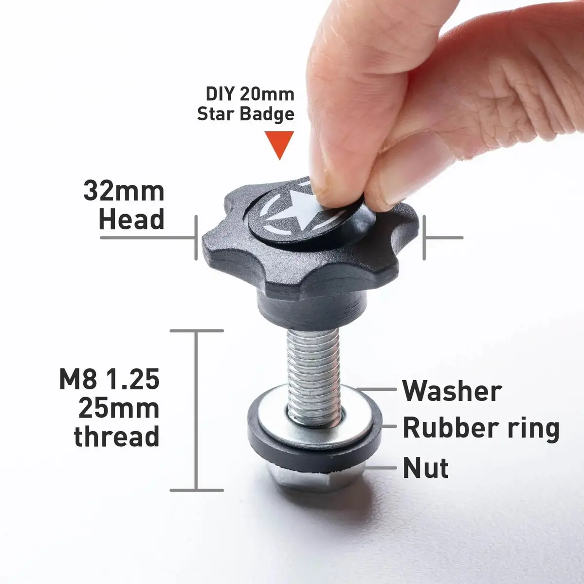 Gp-Star Versatile Quick-Release Thumbscrew Set — Jeep Hardtop 1