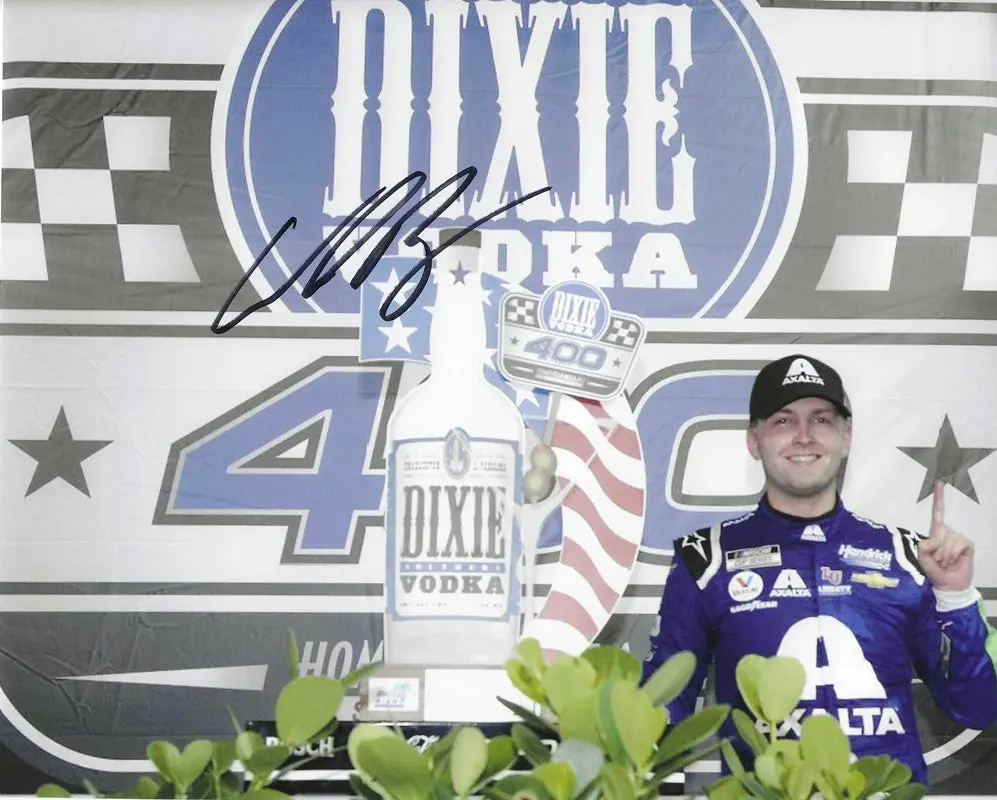 Autographed 2021 William Byron #24 Axalta Racing Homestead Race Win (Dixe Vodka 400) Nascar Cup Series Signed Glossy Picture 8X10 Inch Photo With Coa 1