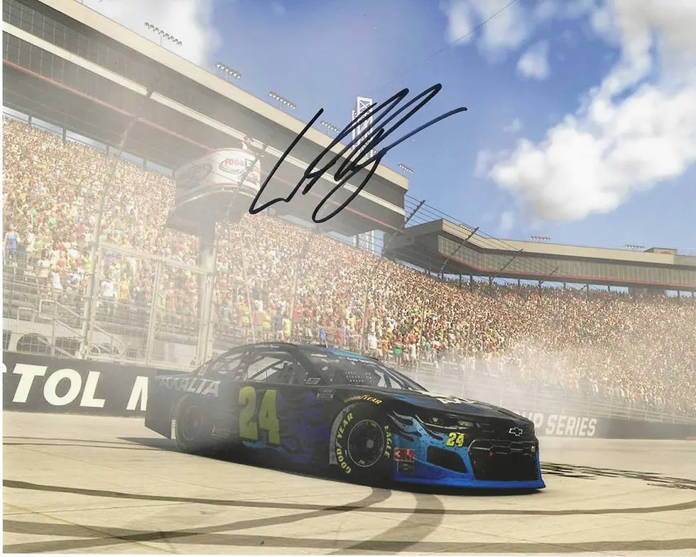 Autographed 2020 William Byron #24 Axalta Racing Iracing Bristol Win (Hendrick Motorsports) Nascar Cup Series Signed Glossy Picture 8X10 Inch Photo With Coa 1