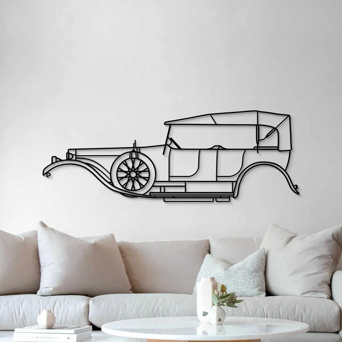 1907 Silver Ghost Metal Car Wall Art - Mt0003 5