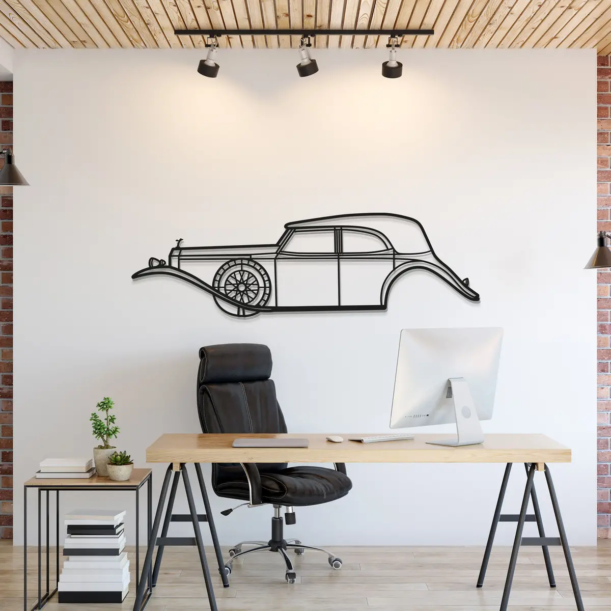 1929 Phantom Ii Metal Car Wall Art - Mt0012 1