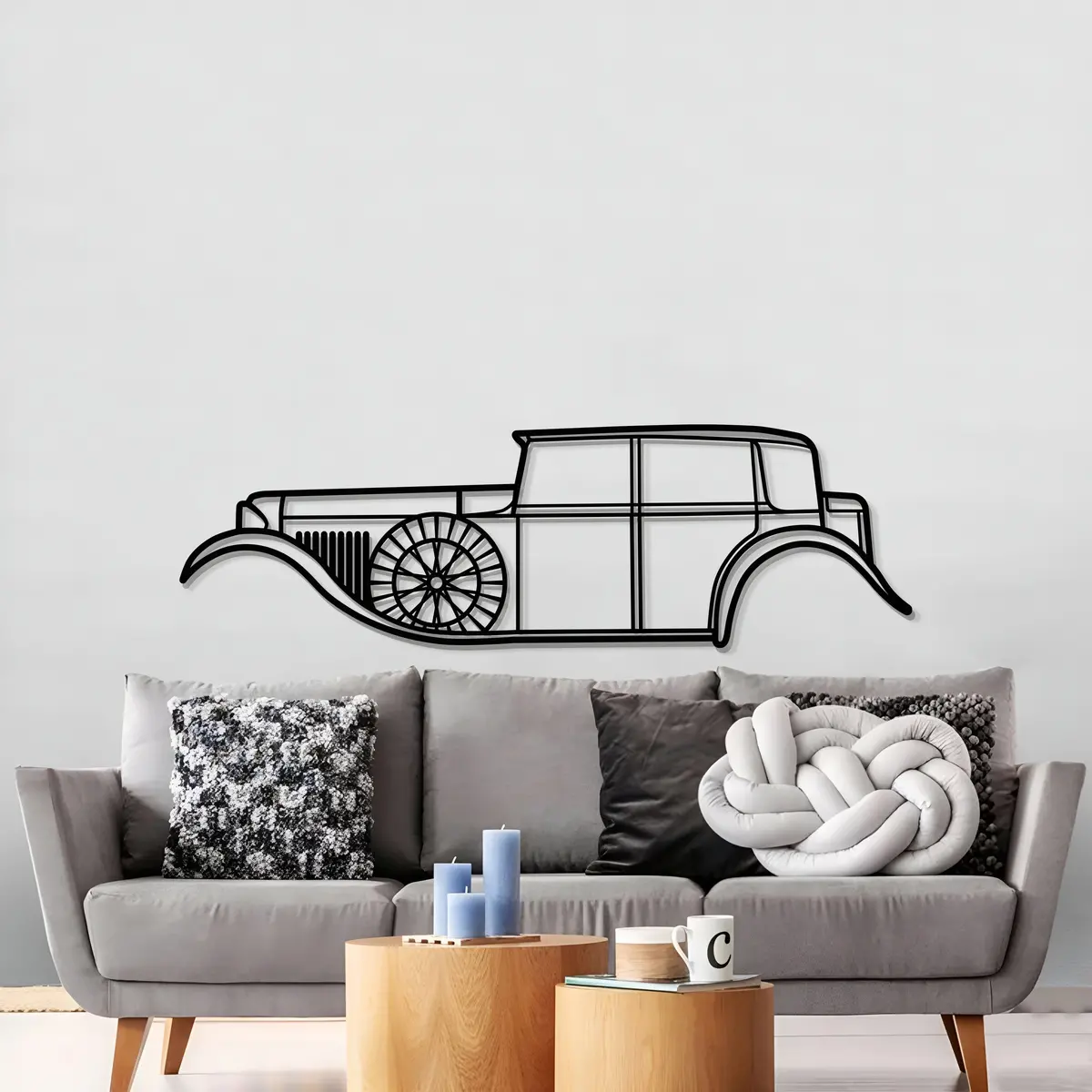 1930 8 Litre Metal Car Wall Art - Mt0002 3