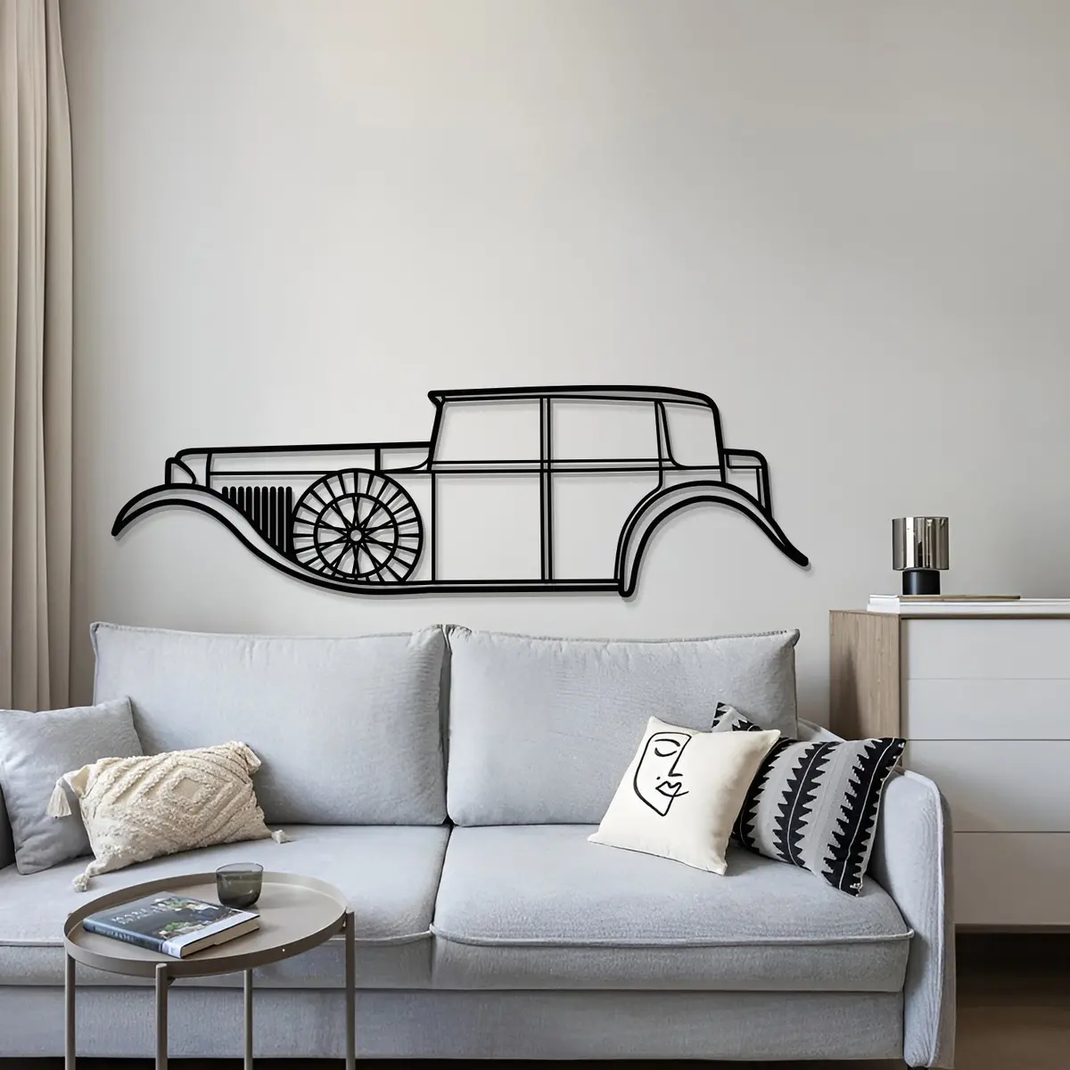 1930 8 Litre Metal Car Wall Art - Mt0002 4