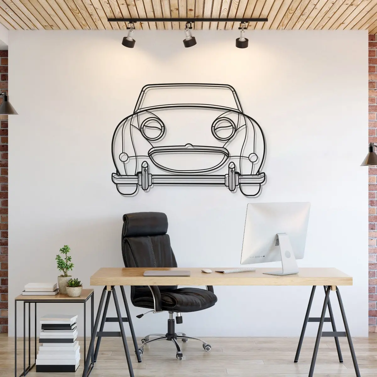 1961 Bugeye Sprite Front View Metal Car Wall Art - Mt0061 1