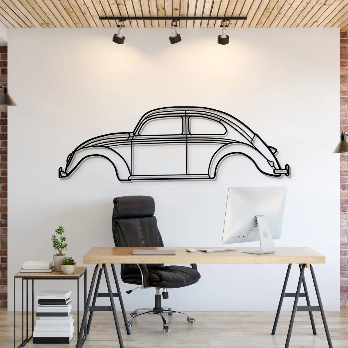 1963 Beetle Metal Car Wall Art - Mt0067 1