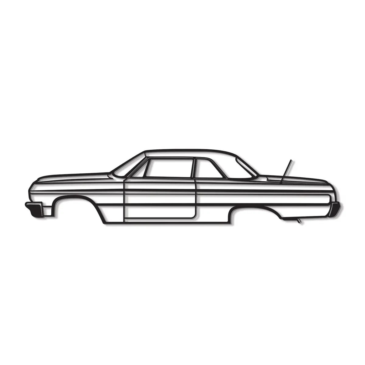 1964 Impala Ss Metal Car Wall Art - Mt0069 8