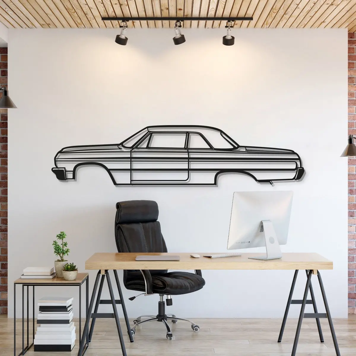 1964 Impala Ss Metal Car Wall Art - Mt0069 1