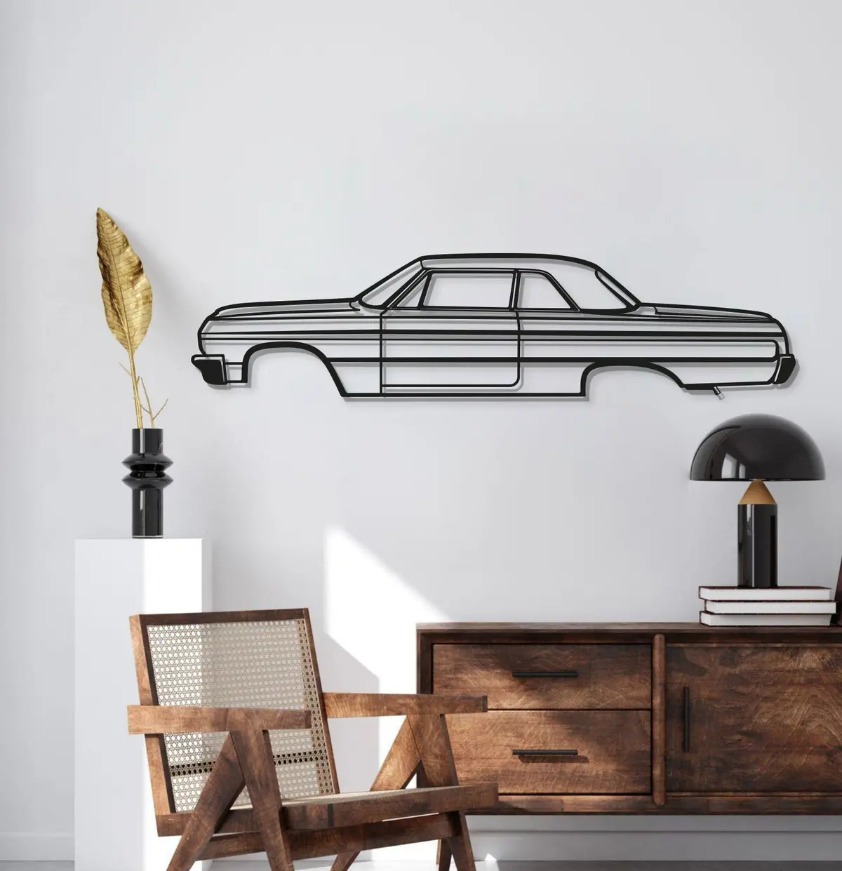1964 Impala Ss Metal Car Wall Art - Mt0069 2