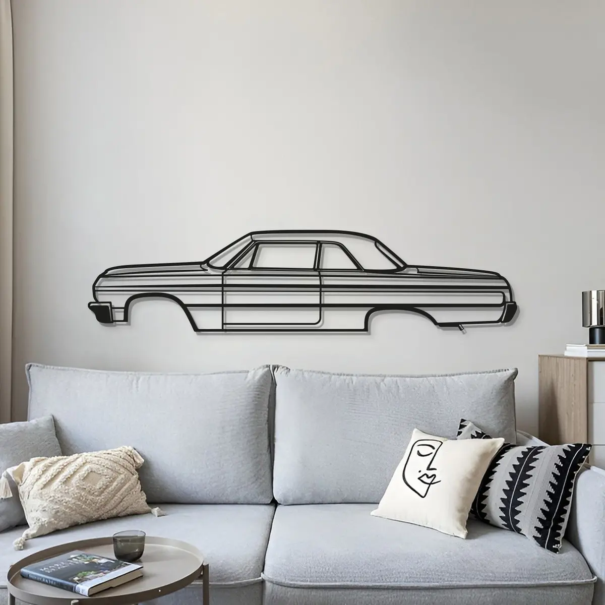 1964 Impala Ss Metal Car Wall Art - Mt0069 4