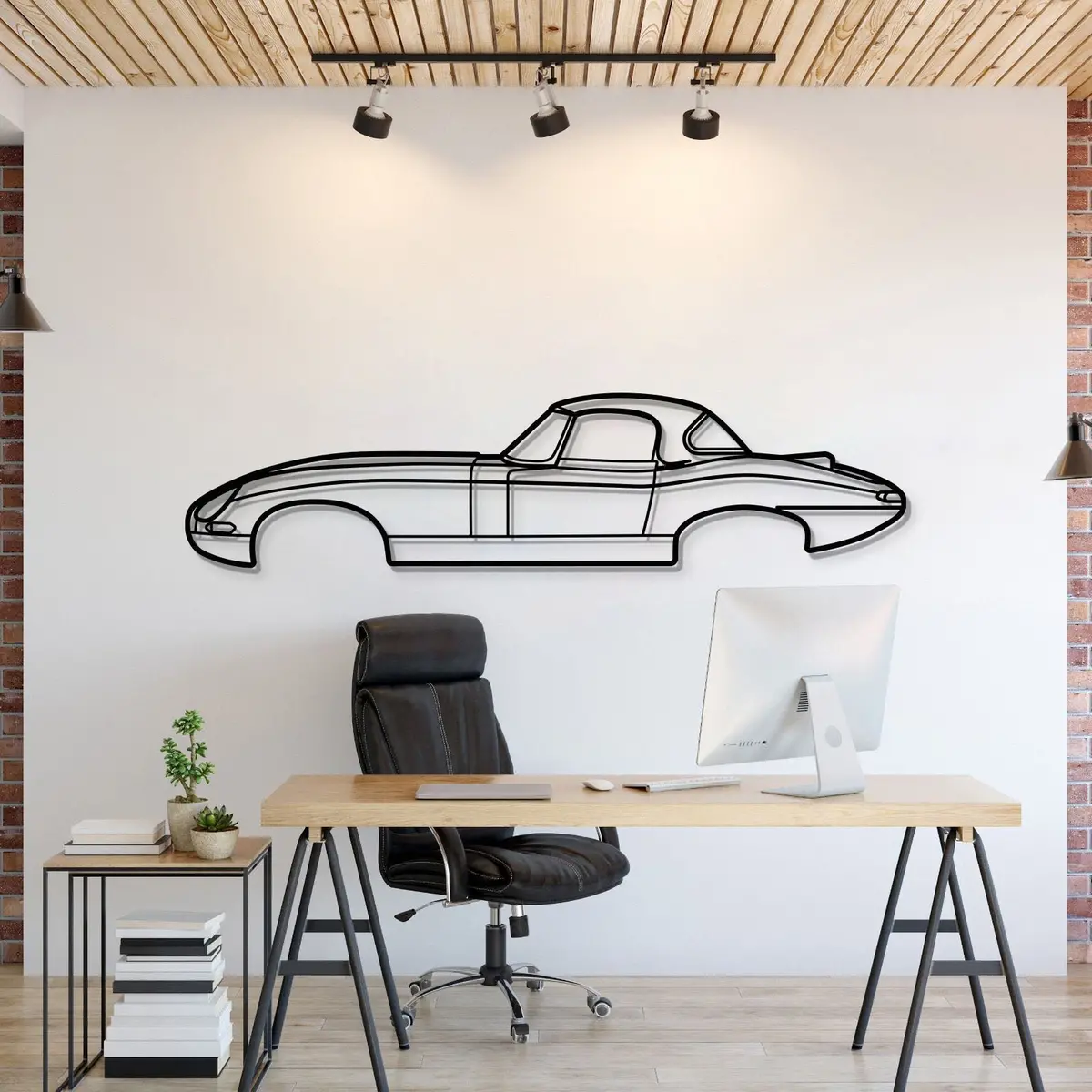 1964 Lightweight E-Type Metal Car Wall Art - Mt0070 1