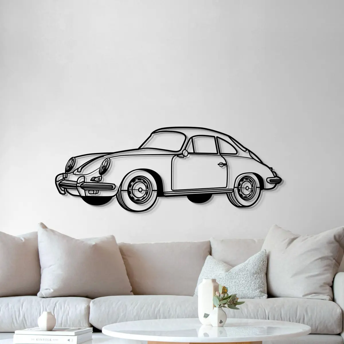 1964 356 Sc Perspective Metal Car Wall Art - Mt1286 5