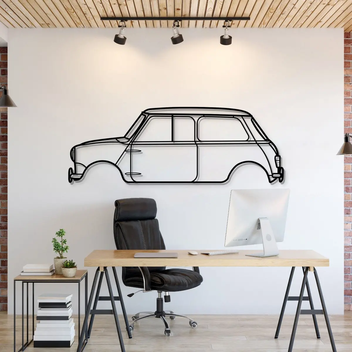 1965 Cooper S Metal Car Wall Art - Mt0073 1