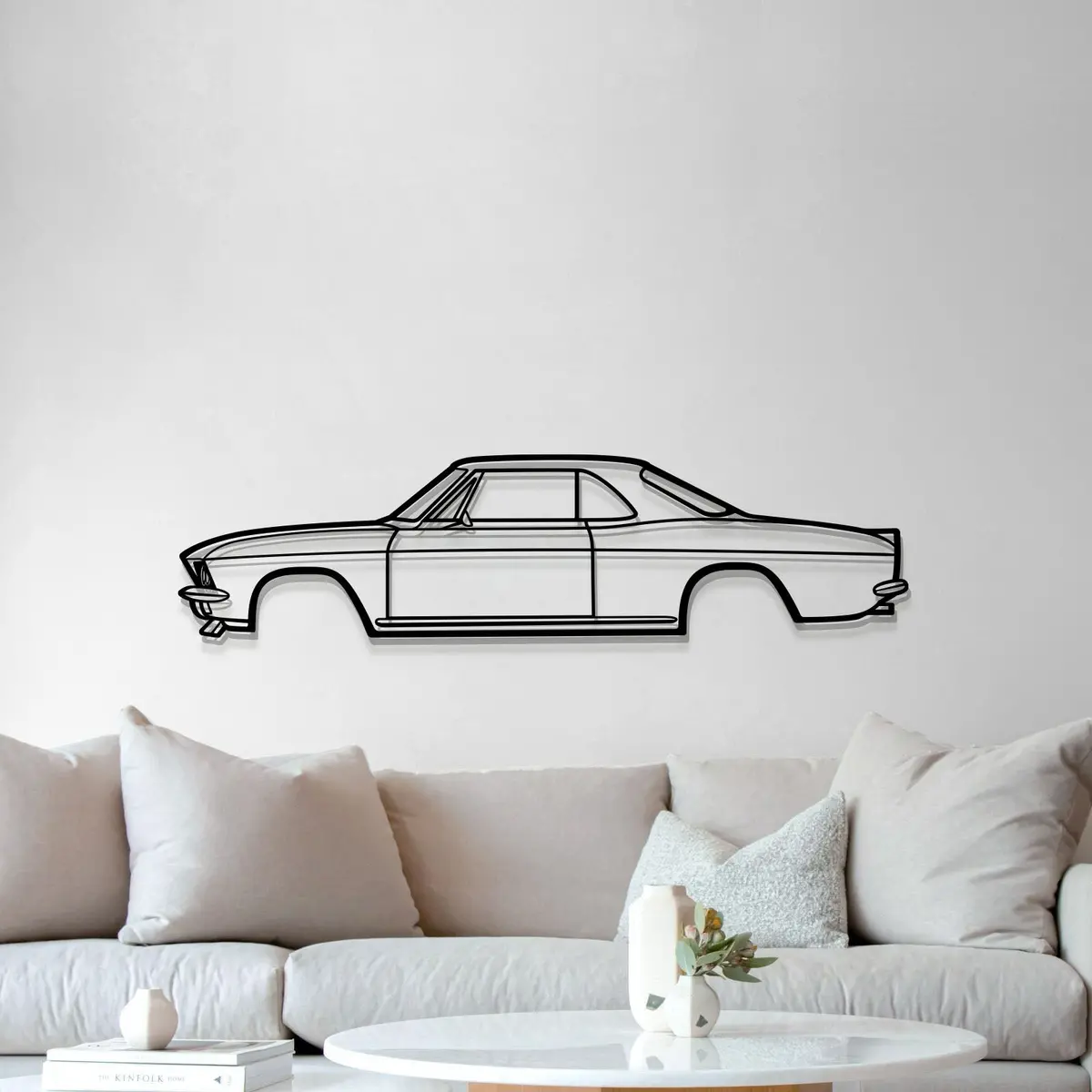1966 Corvair Metal Car Wall Art - Mt0083 5