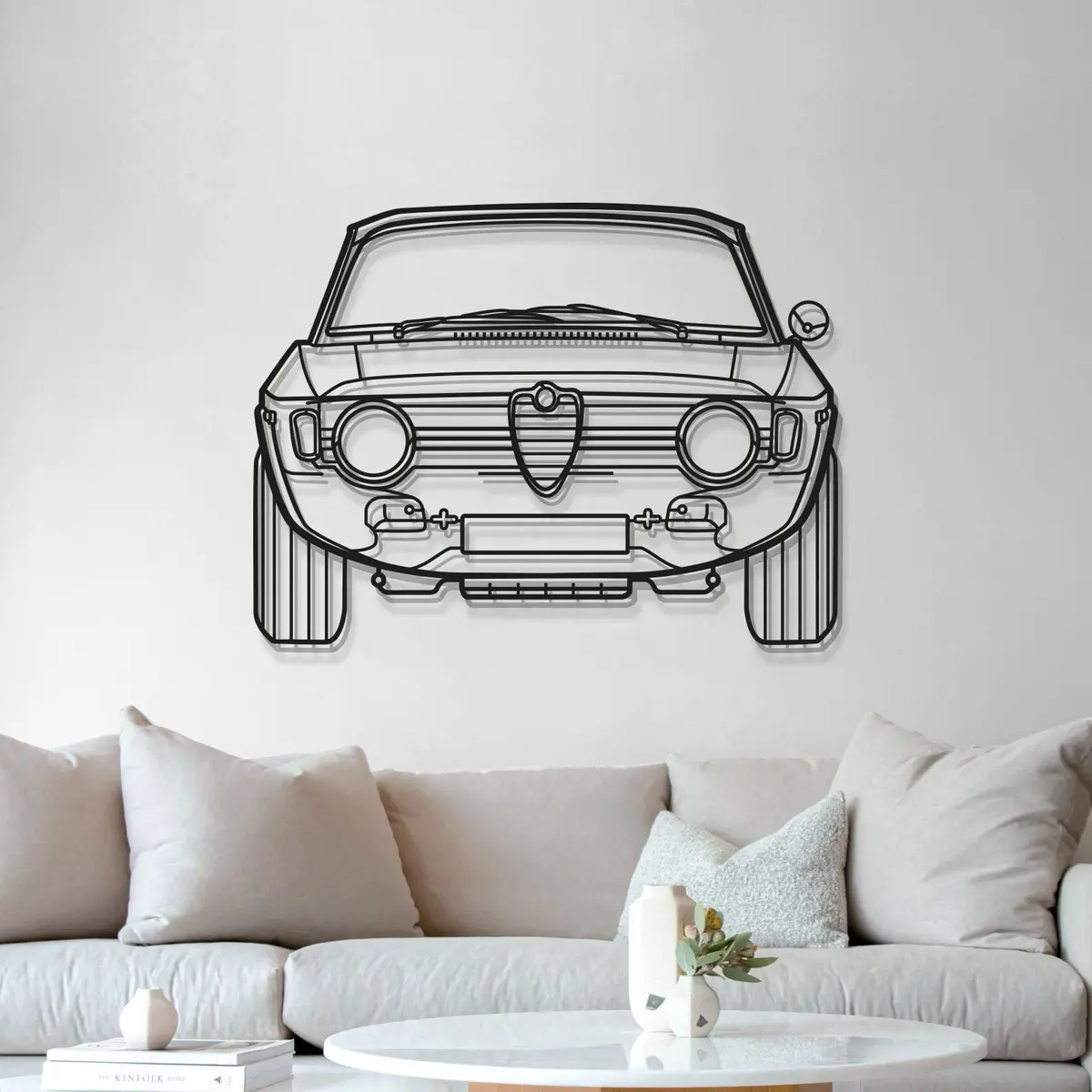1967 Giulia Front View Metal Car Wall Art - Mt0092 5