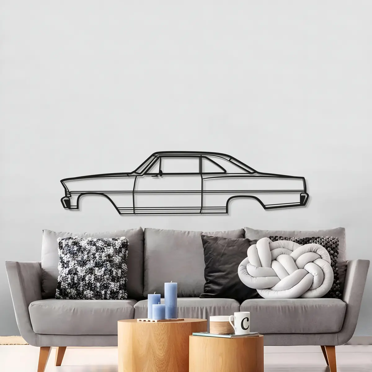 1967 Nova Metal Car Wall Art - Mt0102 3