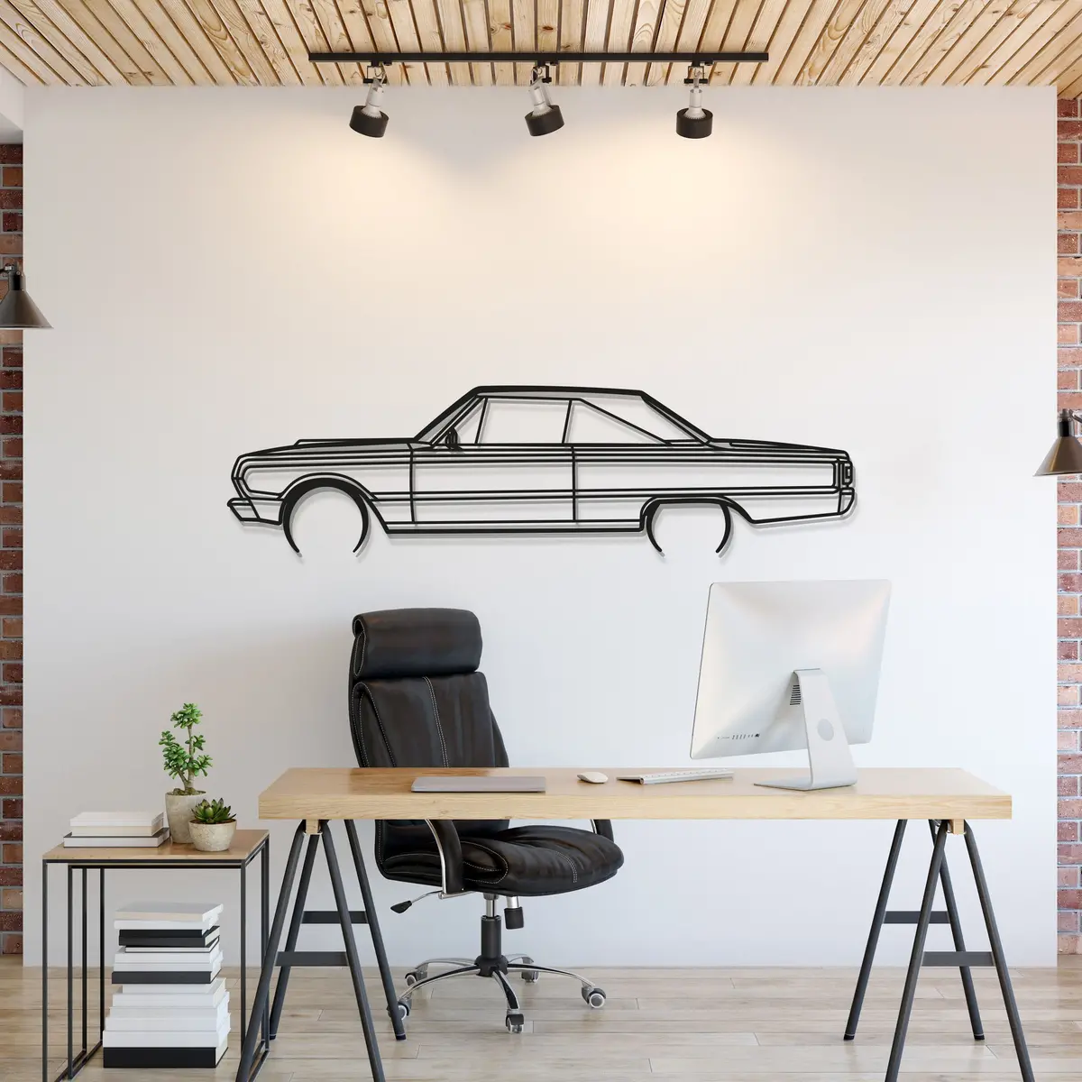 1967 Belvedere Gtx Metal Car Wall Art - Mt0093 1