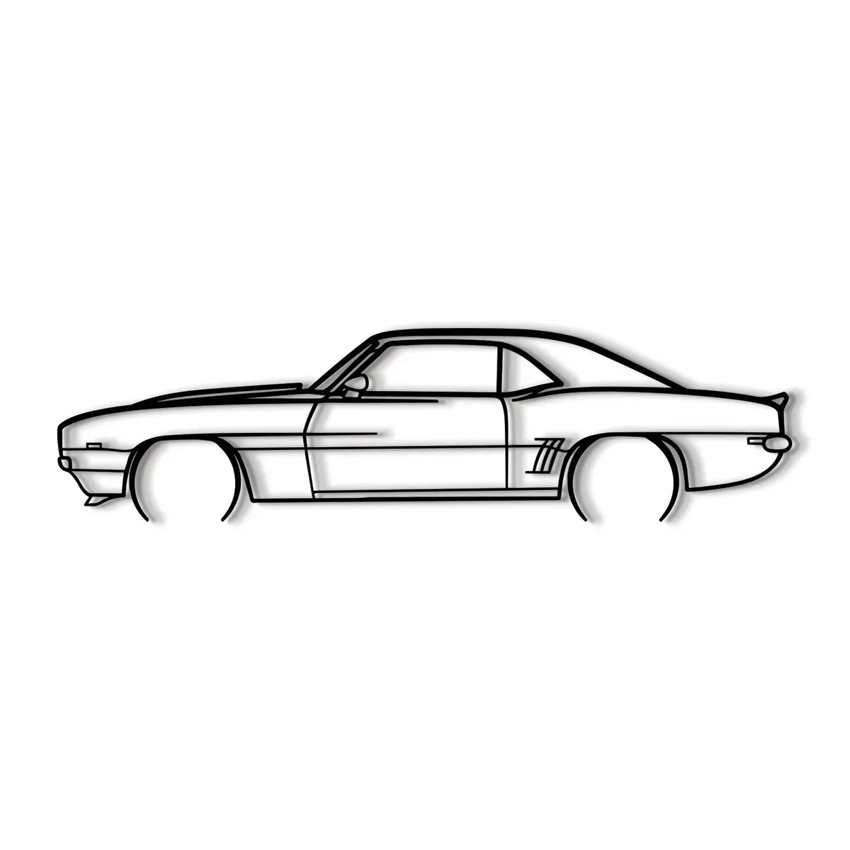 1969 Camaro Detailed Metal Car Wall Art - Mt0116 8