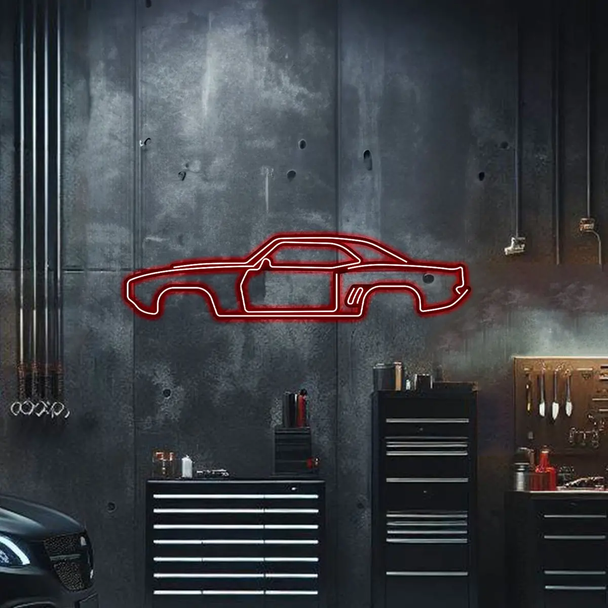 1969 Camaro Metal Neon Car Wall Art - Mtn0002 4