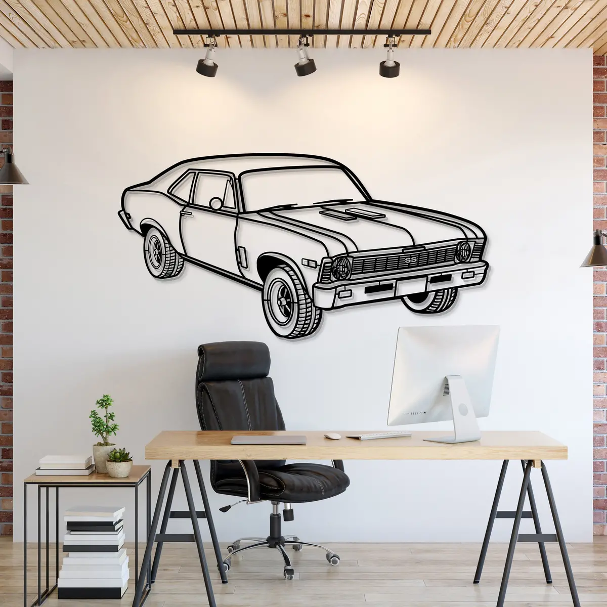 1969 Nova Yenko Perspective Metal Car Wall Art - Mt1250 1