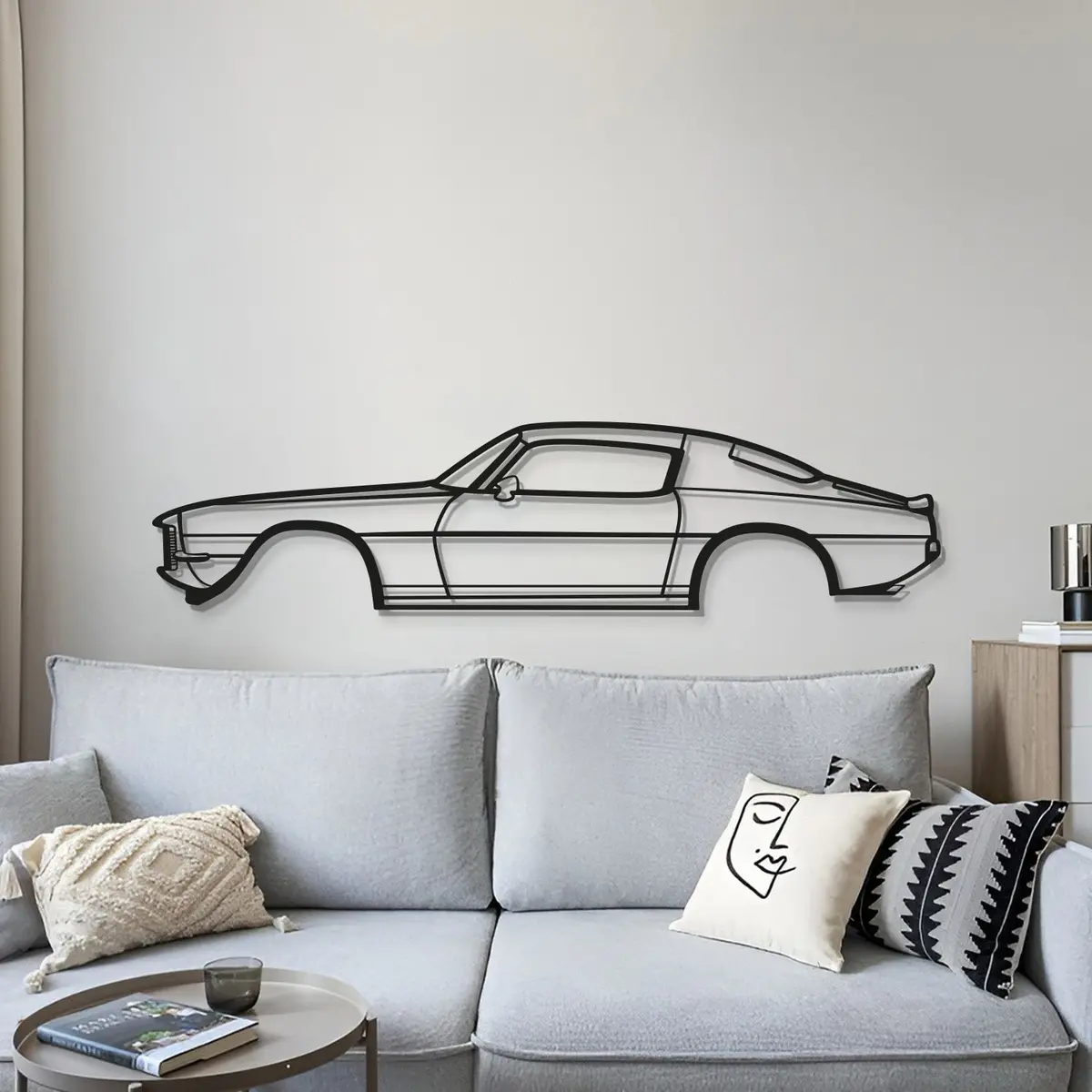 1971 Camaro Z28 Metal Car Wall Art - Mt0138 4