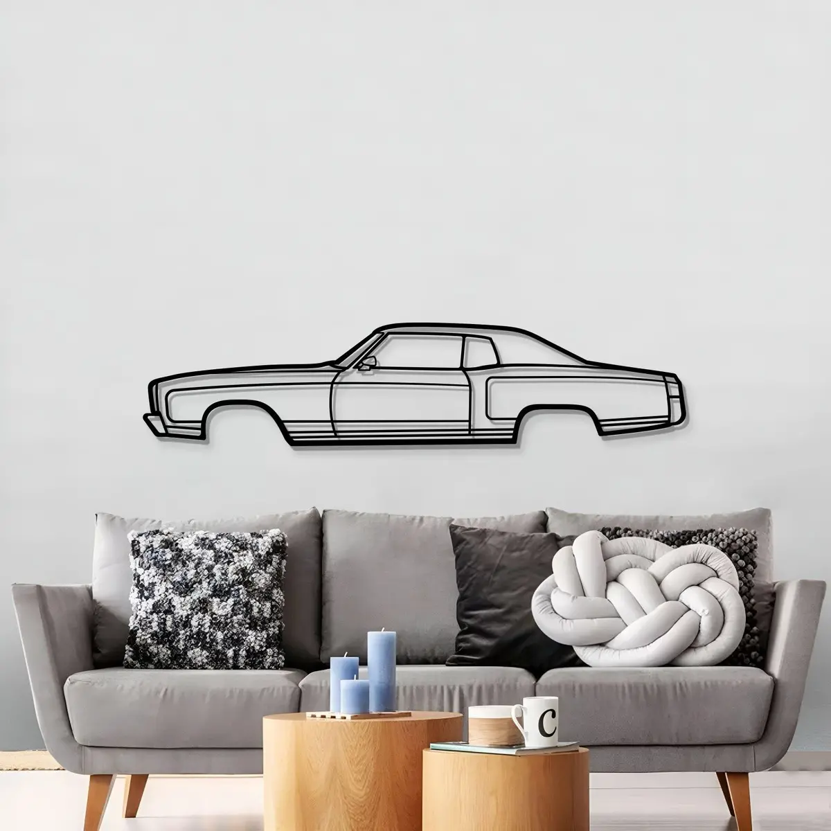 1972 Monte Carlo Metal Car Wall Art - Mt0147 3