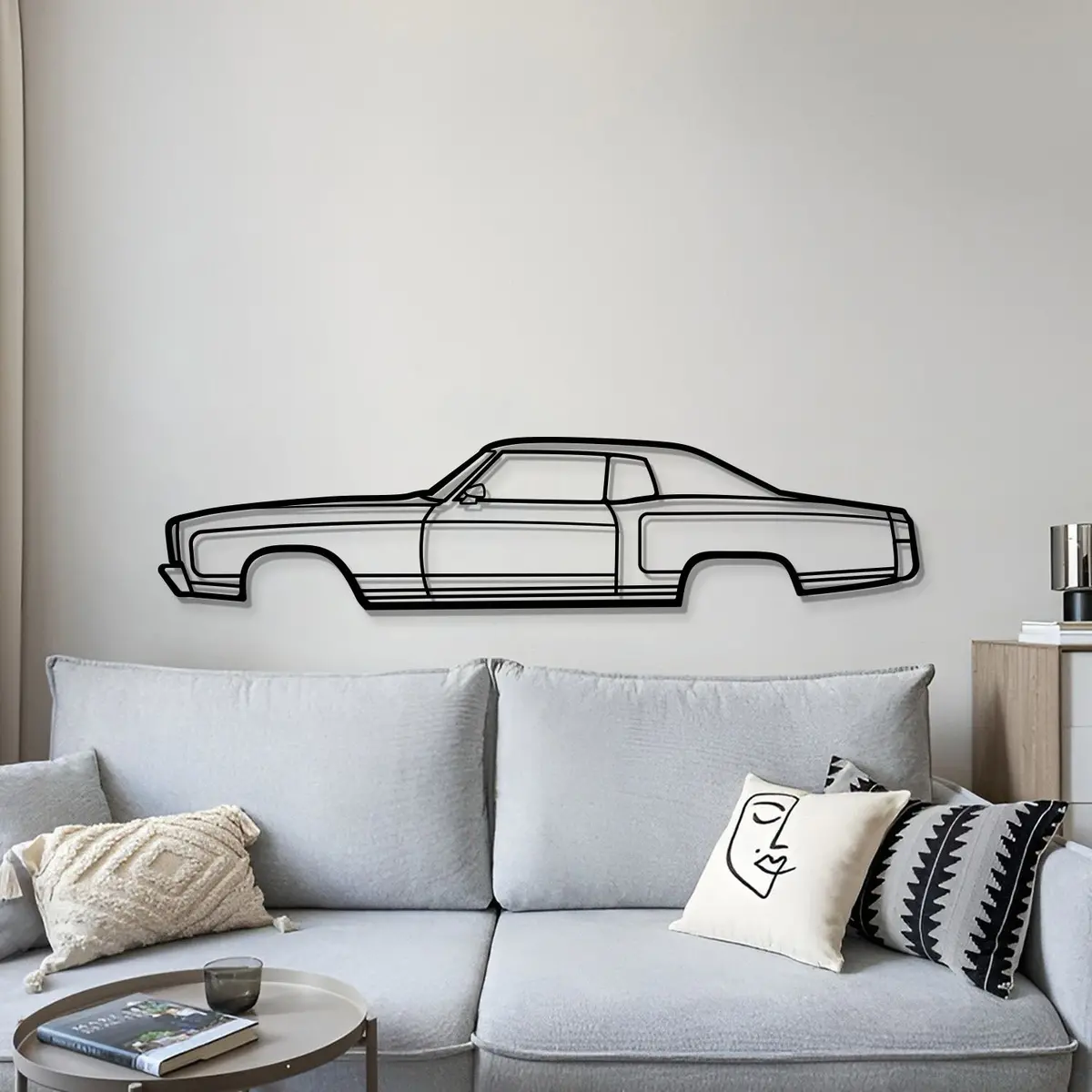 1972 Monte Carlo Metal Car Wall Art - Mt0147 4