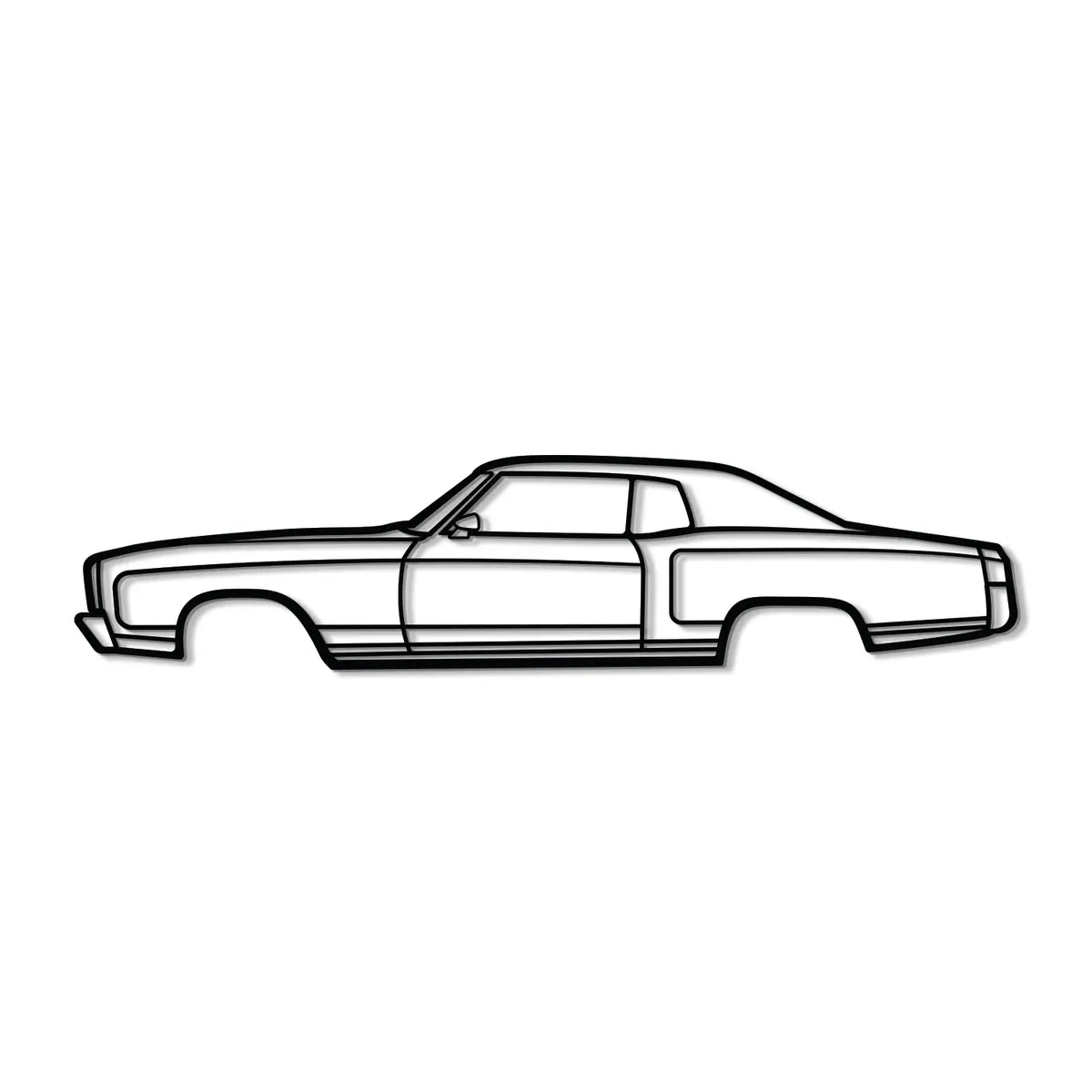1972 Monte Carlo Metal Car Wall Art - Mt0147 8