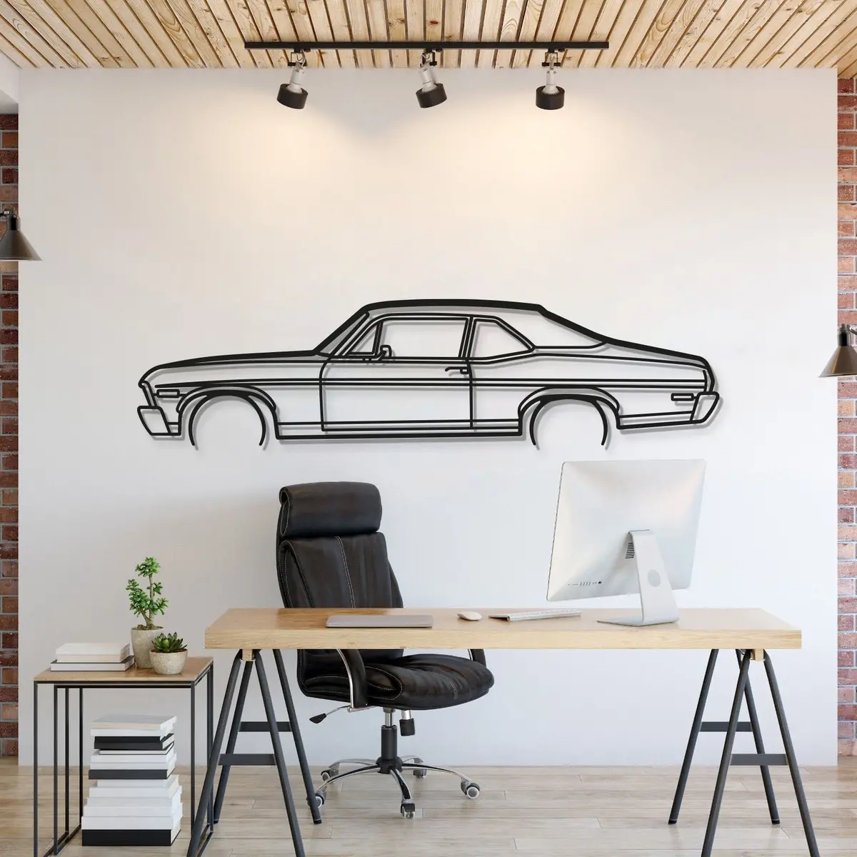 1972 Nova Metal Car Wall Art - Mt0148 1