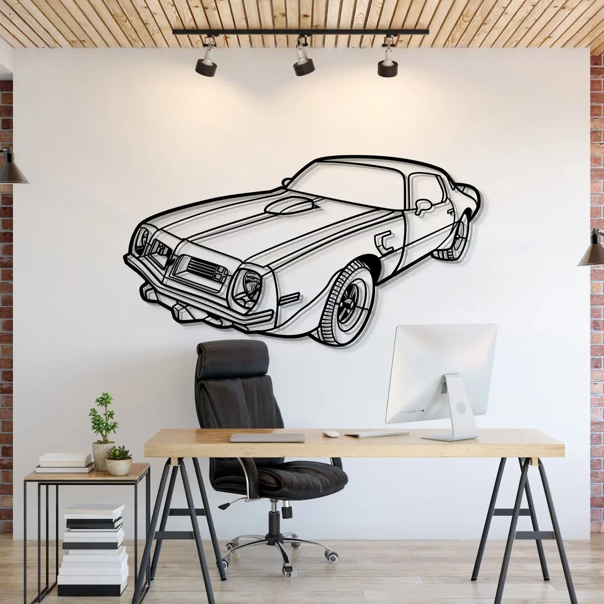 1975 Transam Perspective Metal Car Wall Art - Mt1284 1