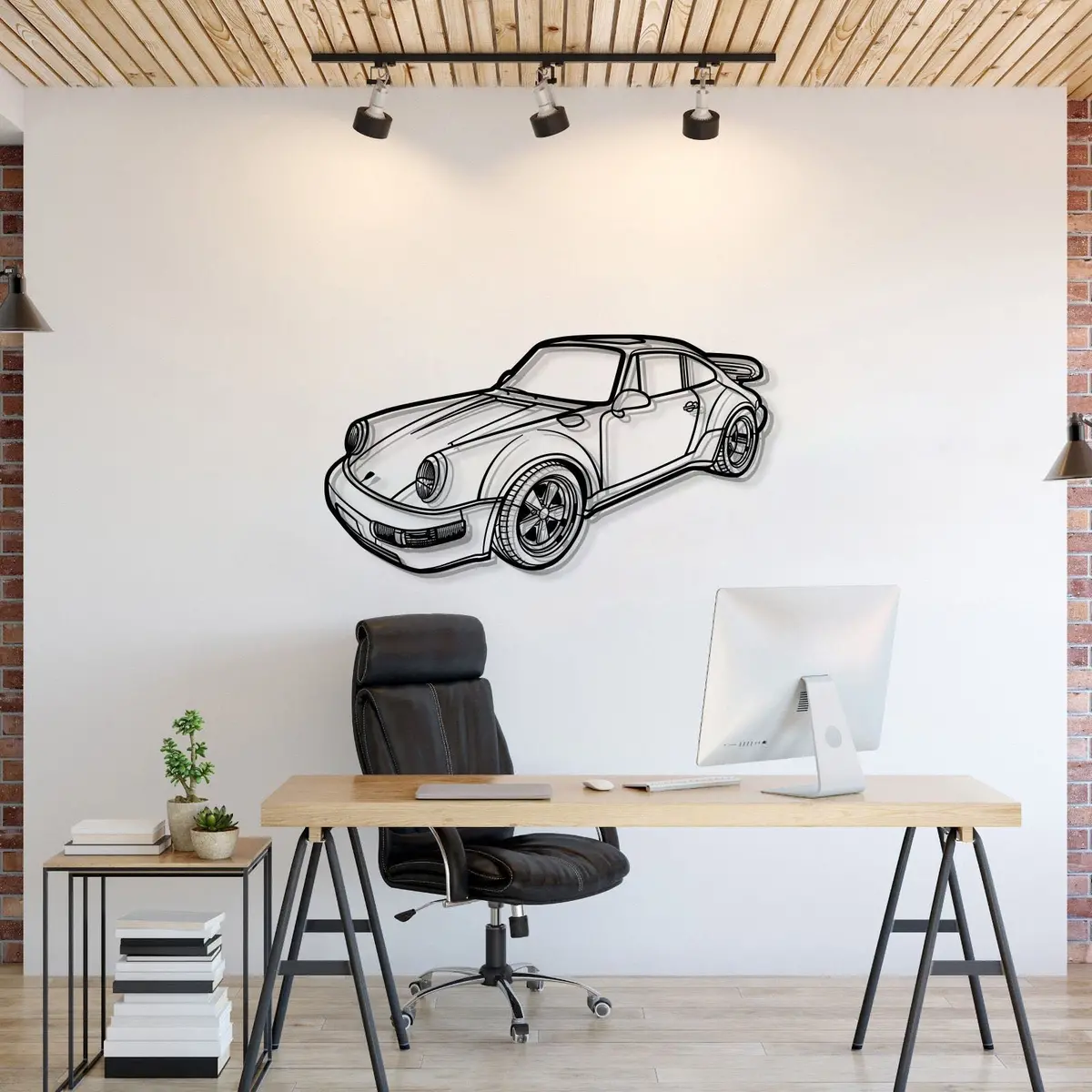 1978 911 Sc Perspective Metal Car Wall Art - Mt1287 1