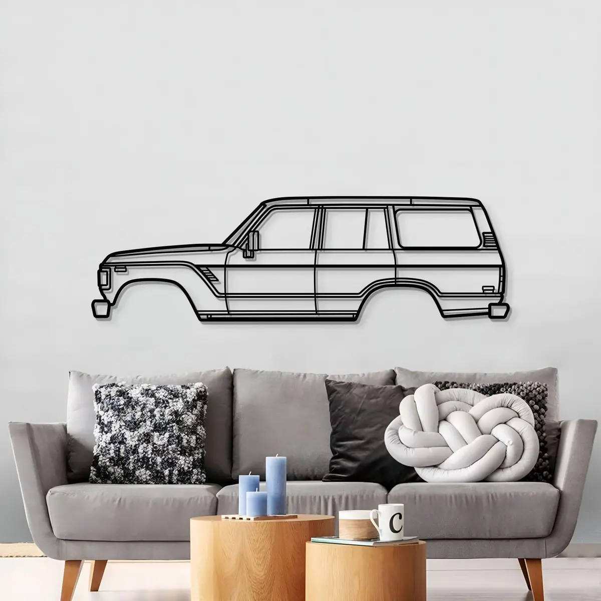 1980 Land Cruiser 4Th Gen (J60) Metal Car Wall Art - Mt0190 3