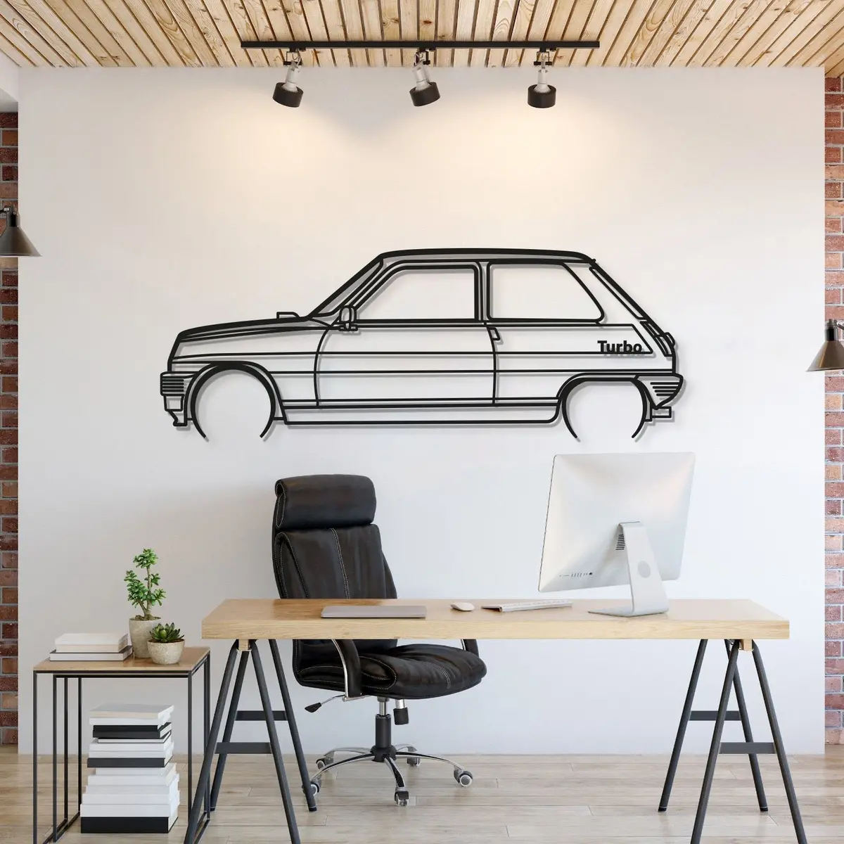 1983 5 Alpine Turbo Detailed Metal Car Wall Art - Mt0195 1