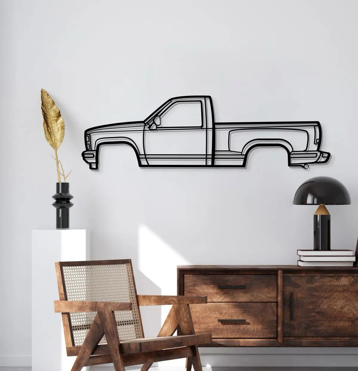 1988 K1500 Silverado Metal Car Wall Art - Mt0218 2