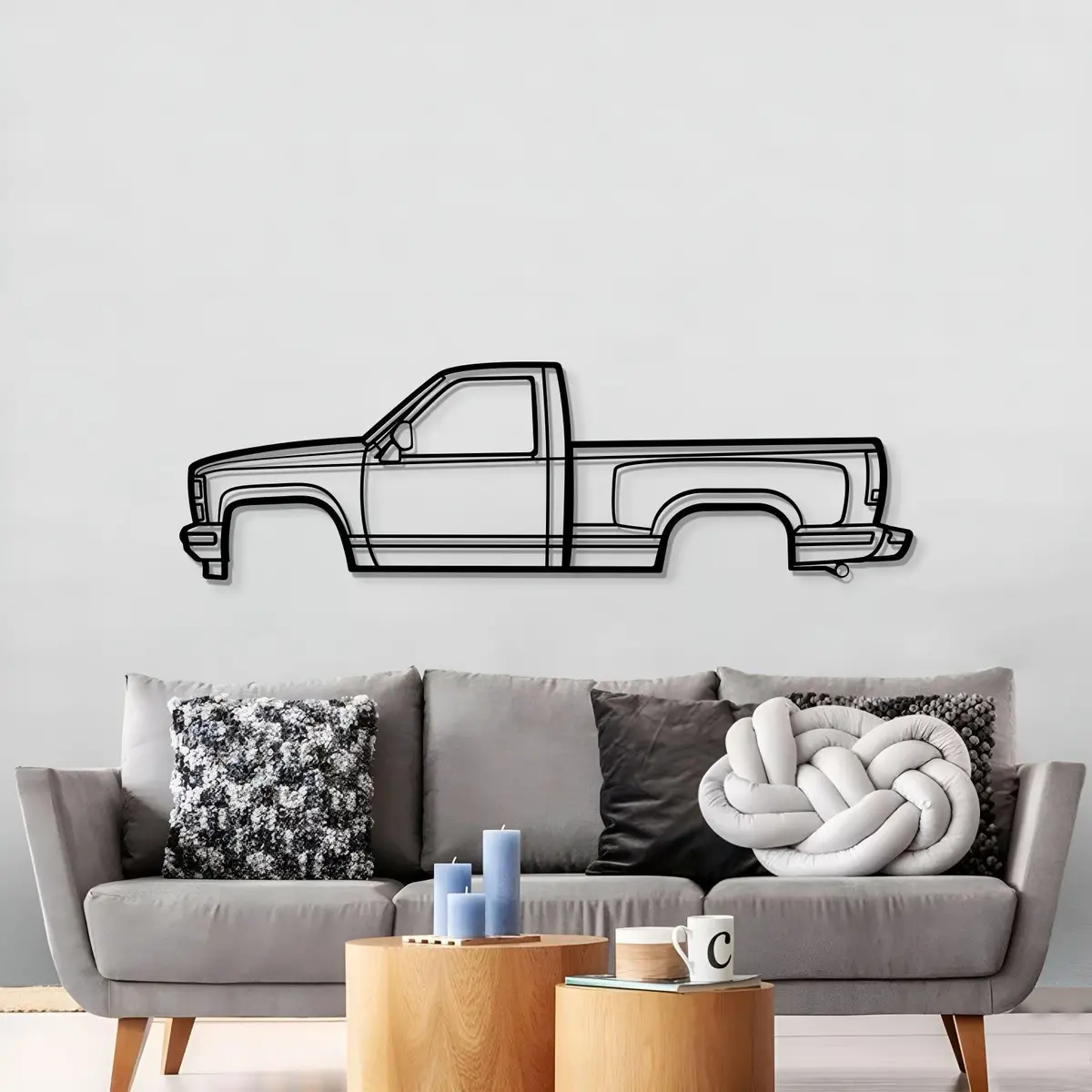 1988 K1500 Silverado Metal Car Wall Art - Mt0218 3