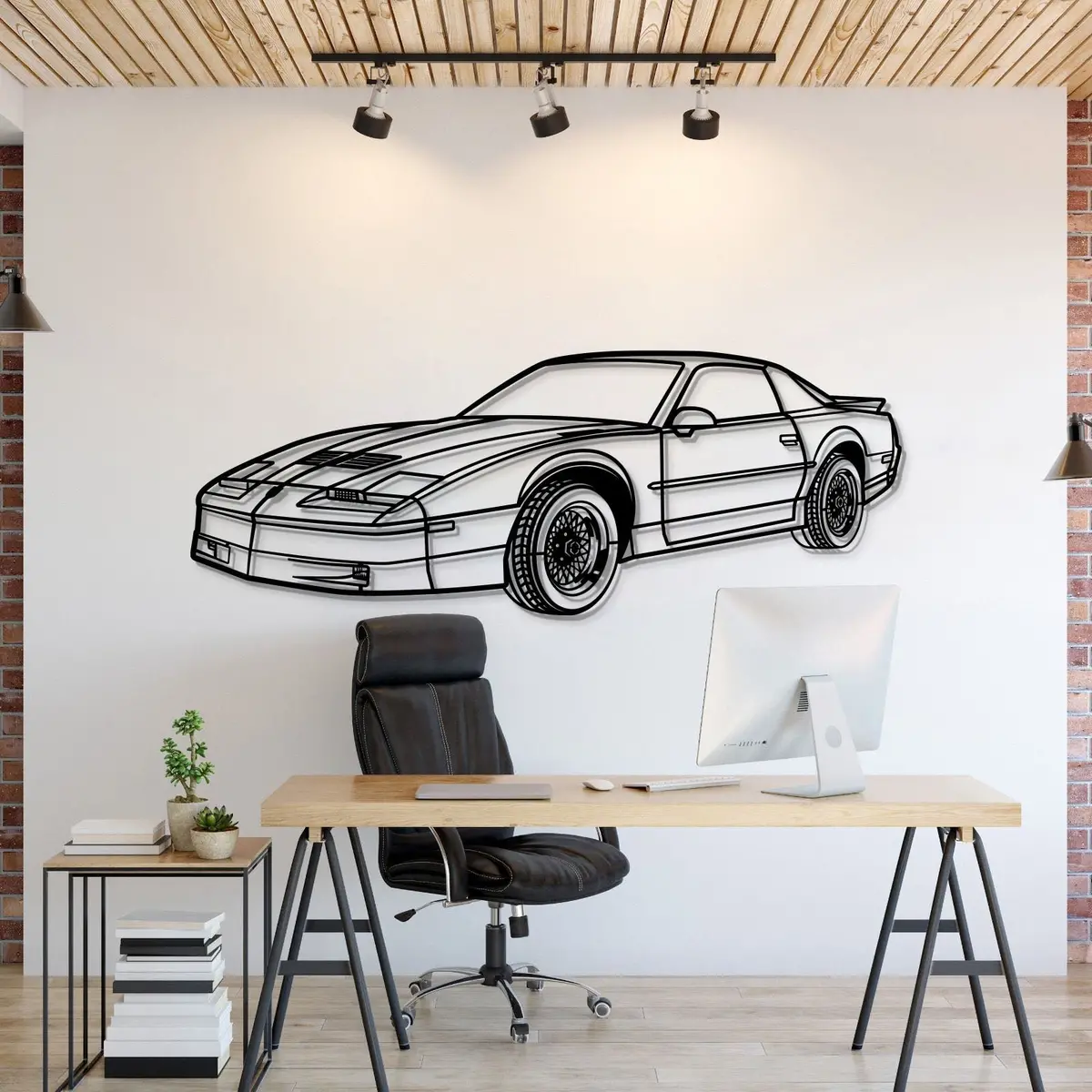 1988 Trans Am Perspective Metal Car Wall Art - Mt1186 1