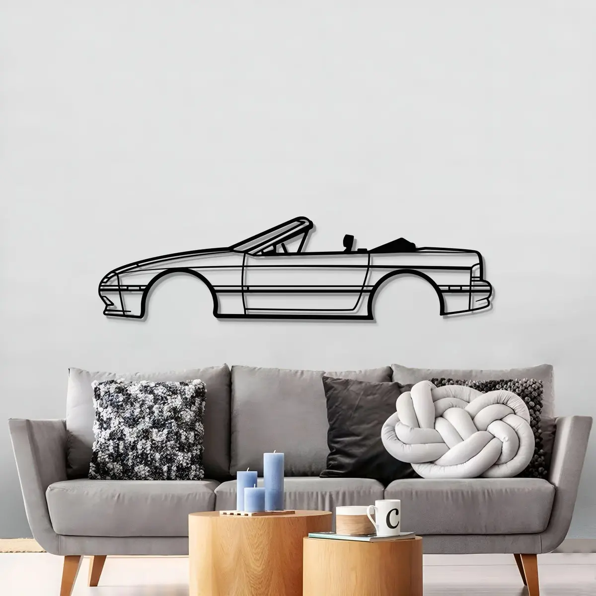 1990 Rx-7 Convertible Metal Car Wall Art - Mt0231 3