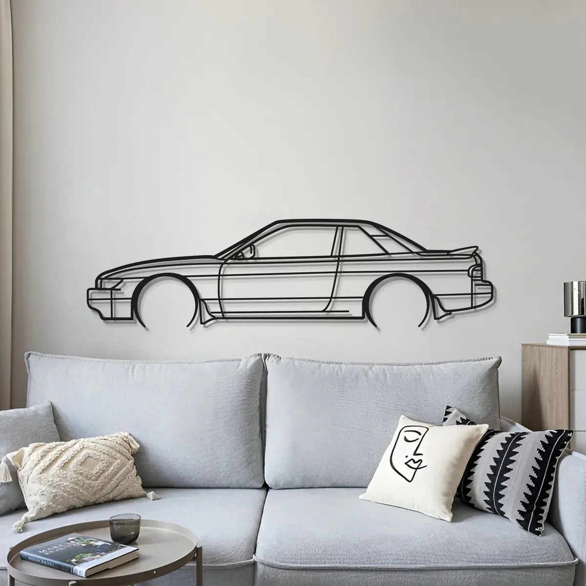 1990 Silvia S13 Detailed Metal Car Wall Art - Mt0232 4