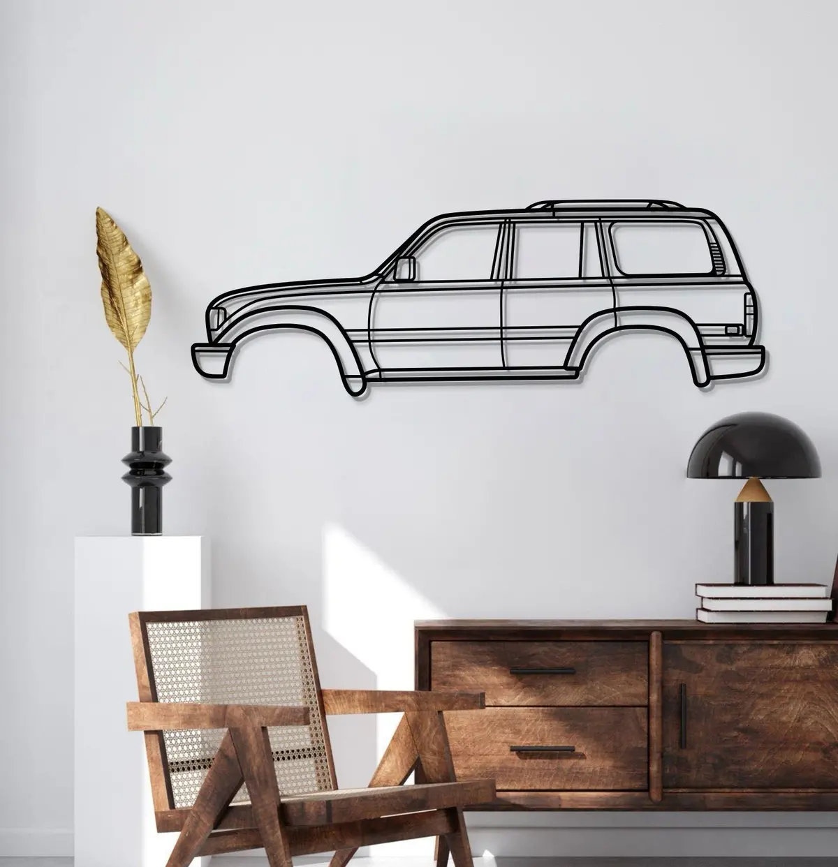 1990 Land Cruiser 5Th Gen (J80) Metal Car Wall Art - Mt0228 2