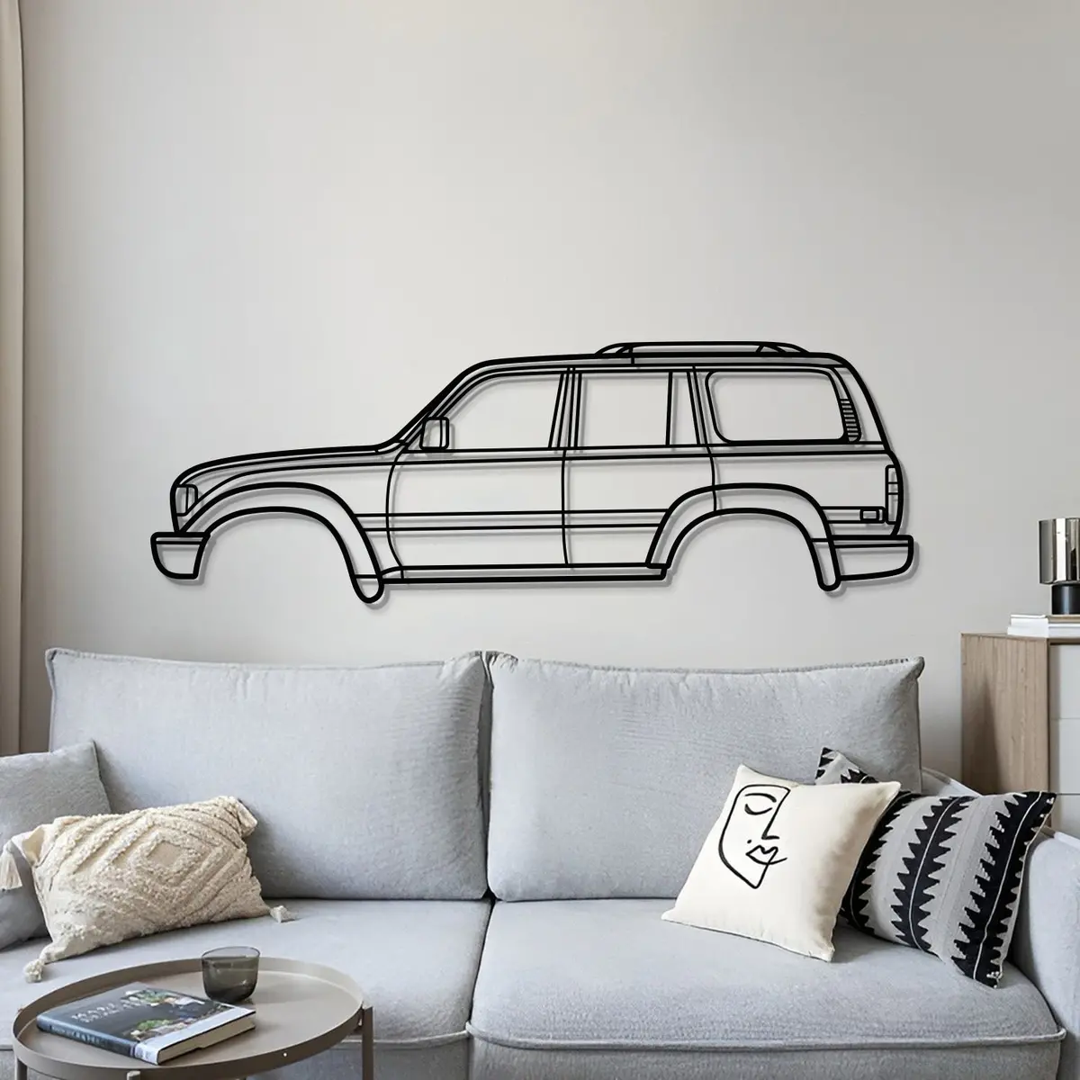 1990 Land Cruiser 5Th Gen (J80) Metal Car Wall Art - Mt0228 4