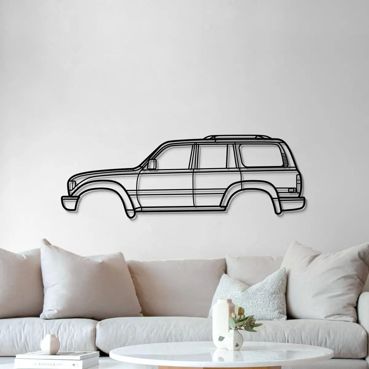 1990 Land Cruiser 5Th Gen (J80) Metal Car Wall Art - Mt0228 5