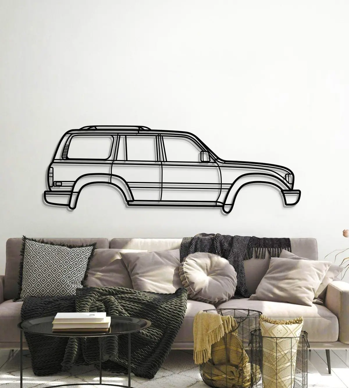 1990 Land Cruiser 5Th Gen (J80) Metal Car Wall Art - Mt0228 6