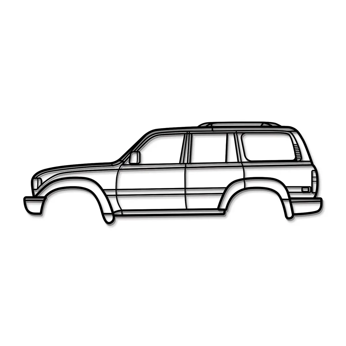 1990 Land Cruiser 5Th Gen (J80) Metal Car Wall Art - Mt0228 8