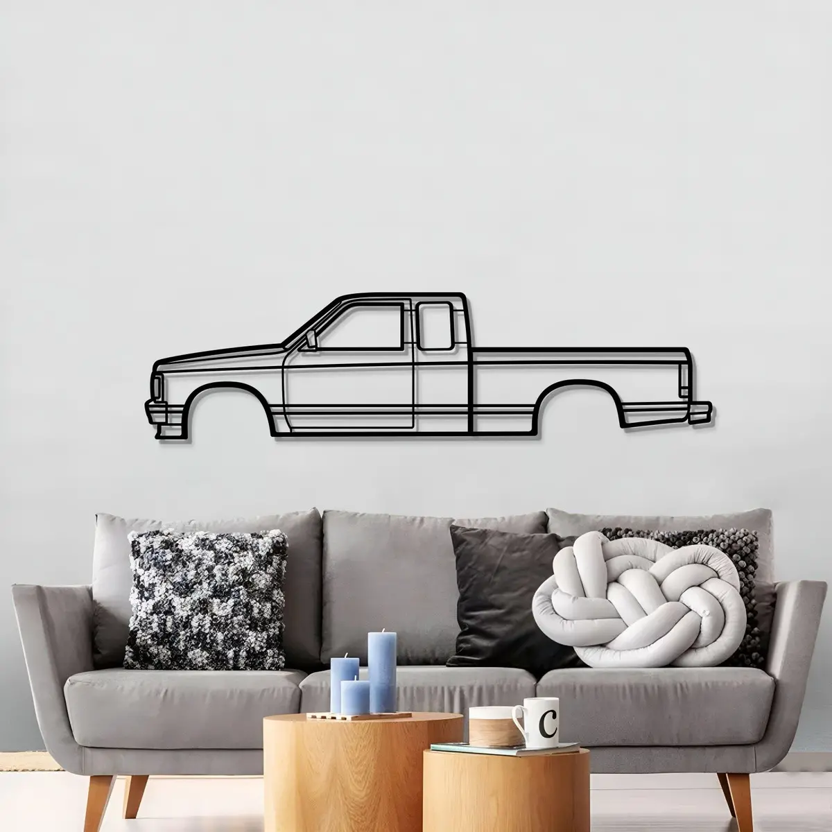 1991 S10 Metal Car Wall Art - Mt0237 3