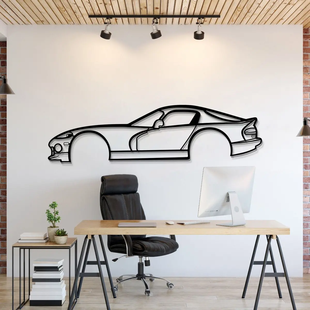 1997 Viper Gts Metal Car Wall Art - Mt0263 1