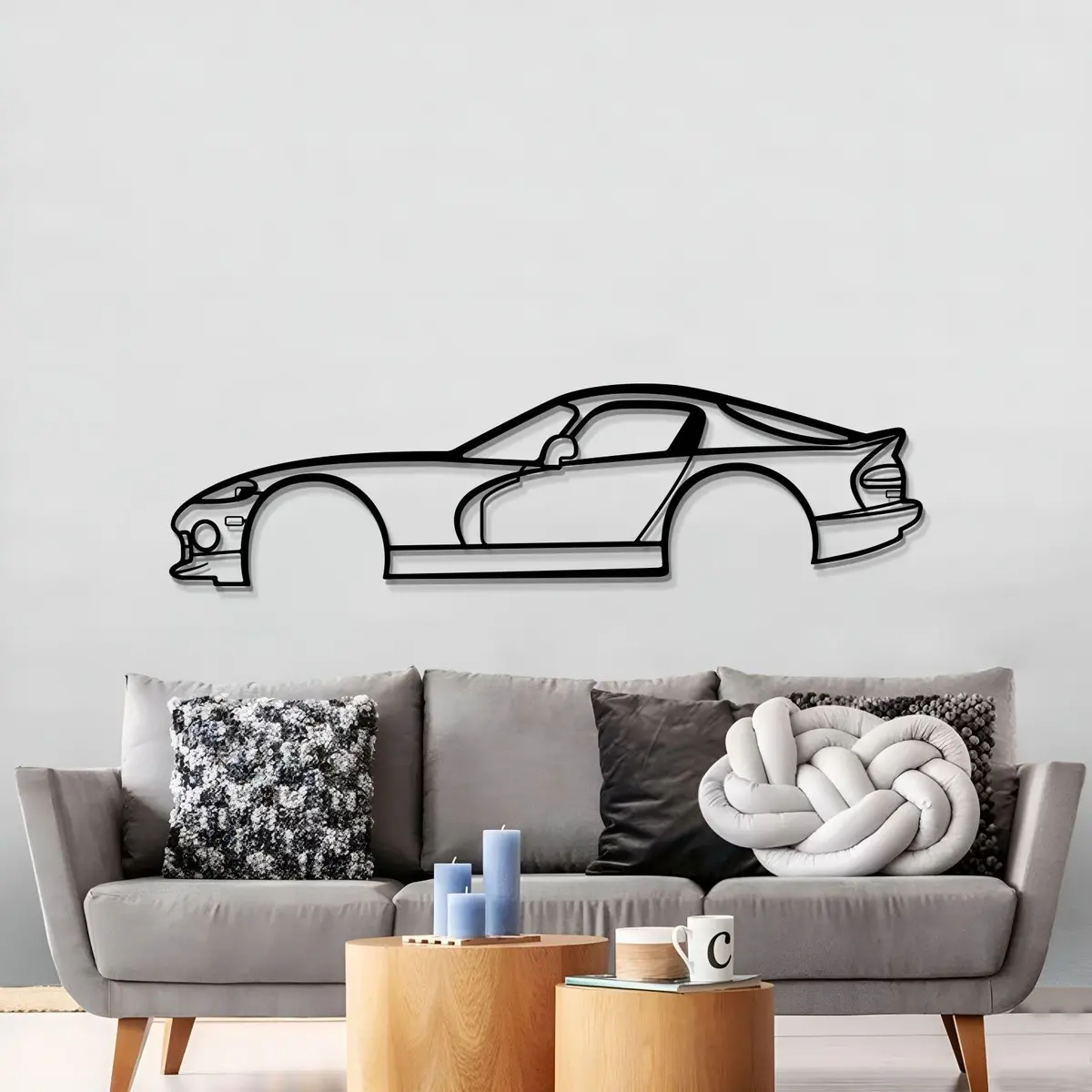 1997 Viper Gts Metal Car Wall Art - Mt0263 3