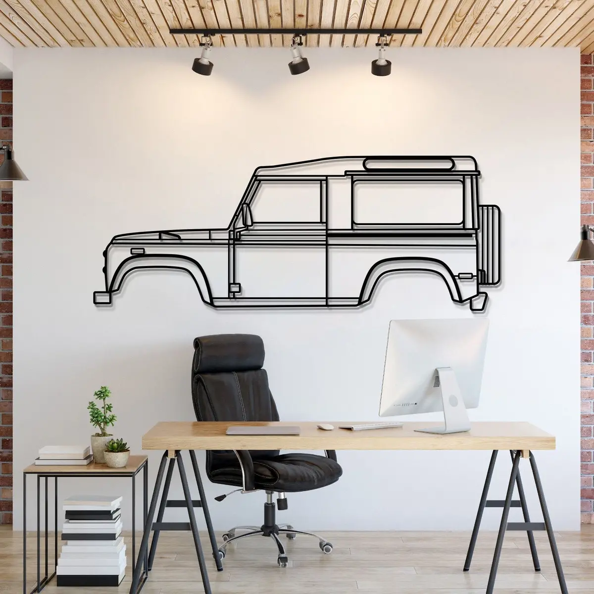 1997 Defender 90 Metal Car Wall Art - Mt0262 1