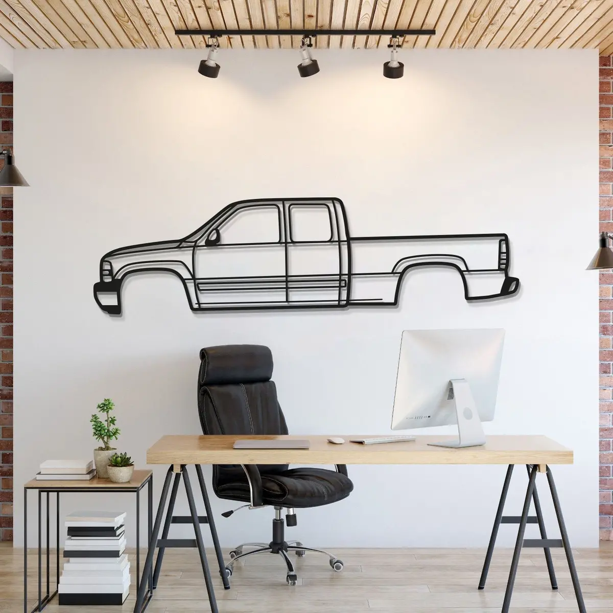 1999 Silverado 1500 1St Gen Metal Car Wall Art - Mt0278 1